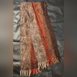 Vintage Striped 100% Mohair Scarf